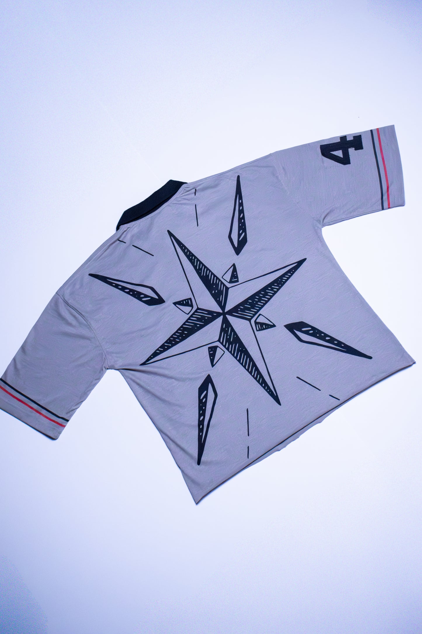 ORIGINALzzz GREY CROPPED POLO TEE - LIGHTWEIGHT